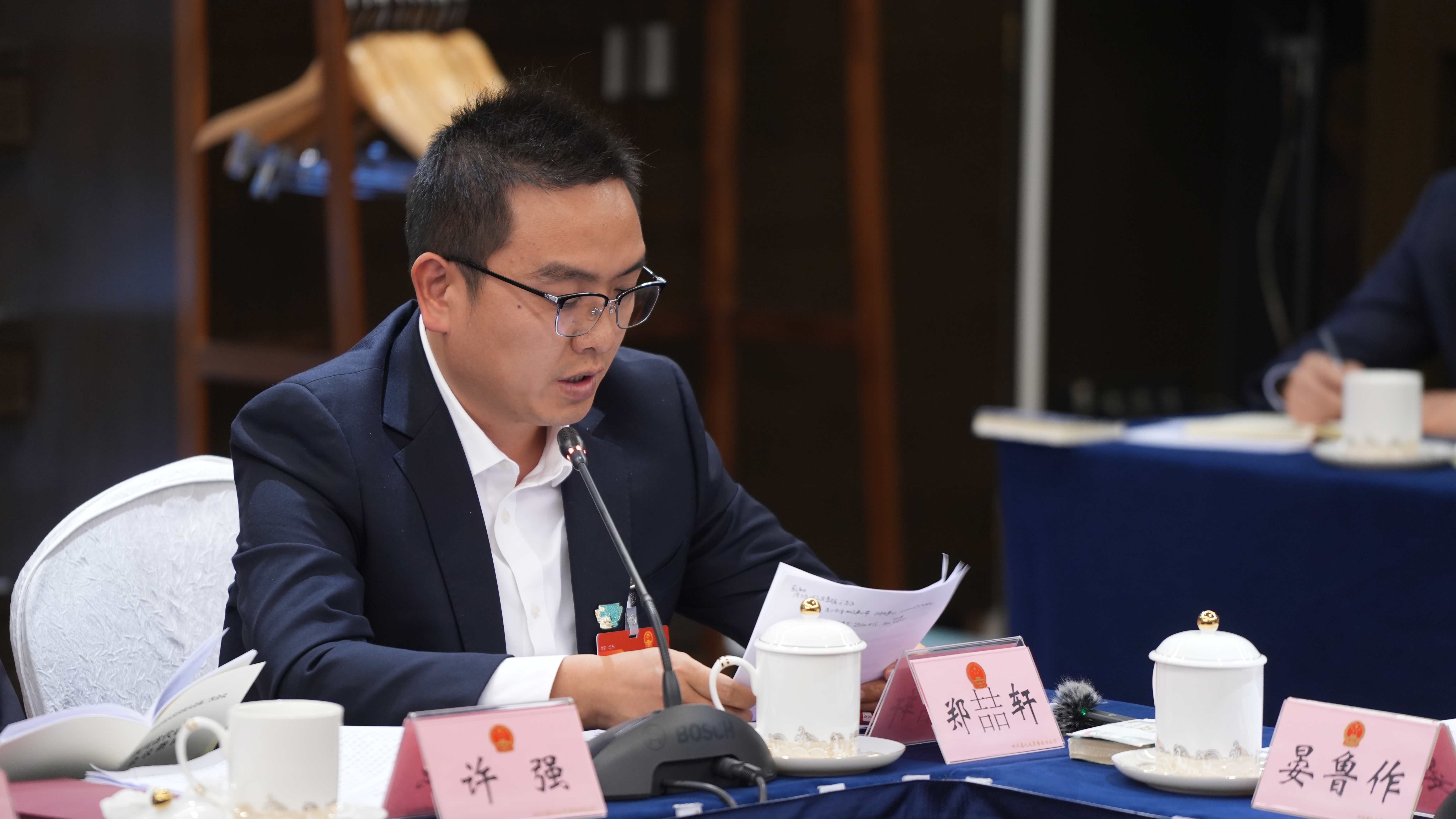 全国人大代表,四川省文物考古研究院旧石器考古研究所所长郑喆轩回答